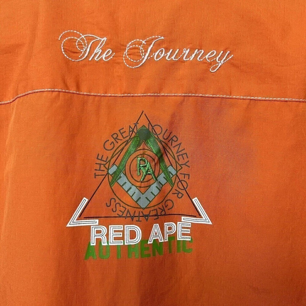 Red Ape Rare, Men's Corp. Shirt, Sz. 2X, Long Sleeve, Orange, Embroidery Logo