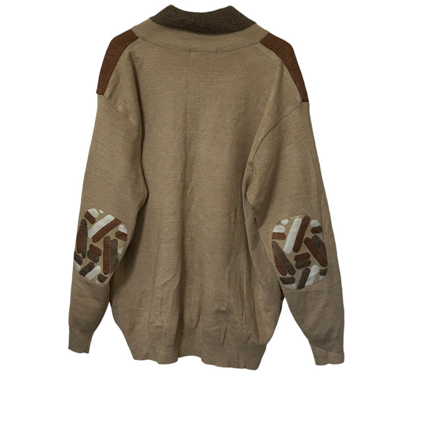 Silversilk Sweater Men's Size XXL Tan/Brown Heavy Fall/Winter Wear Zip Pockets