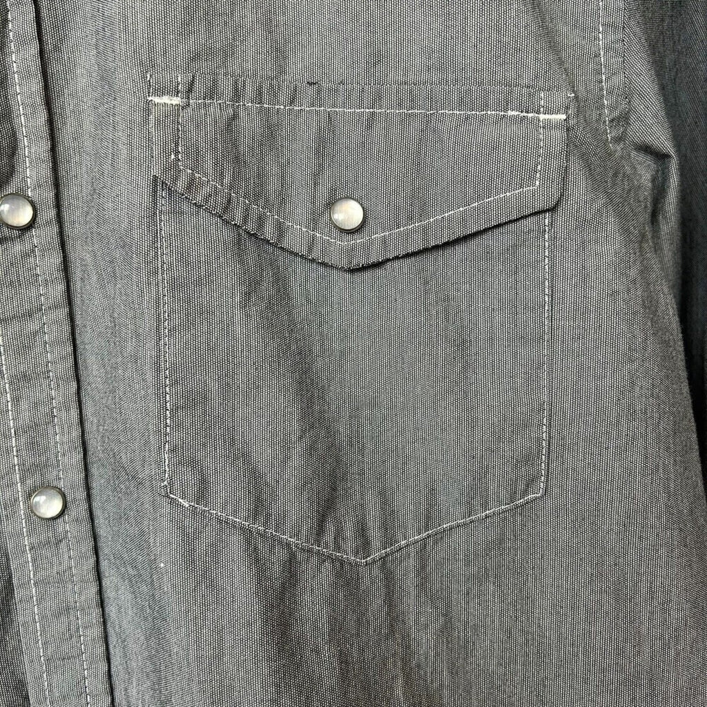 Kenneth Cole Pearl Snap Mens Western Button Up Shirt Size (M) Med. #G1251