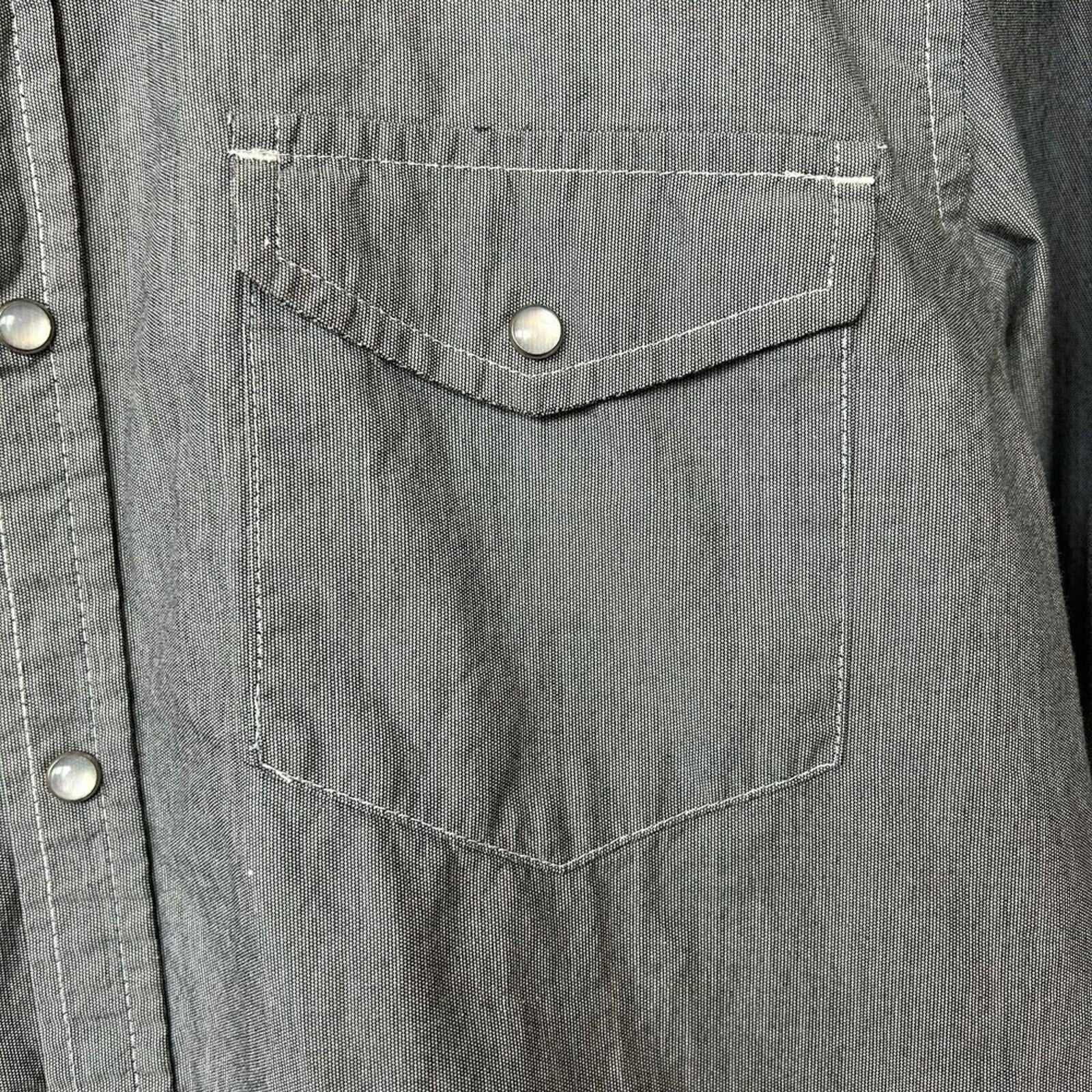 Kenneth Cole Pearl Snap Mens Western Button Up Shirt Size (M) Med. #G1251