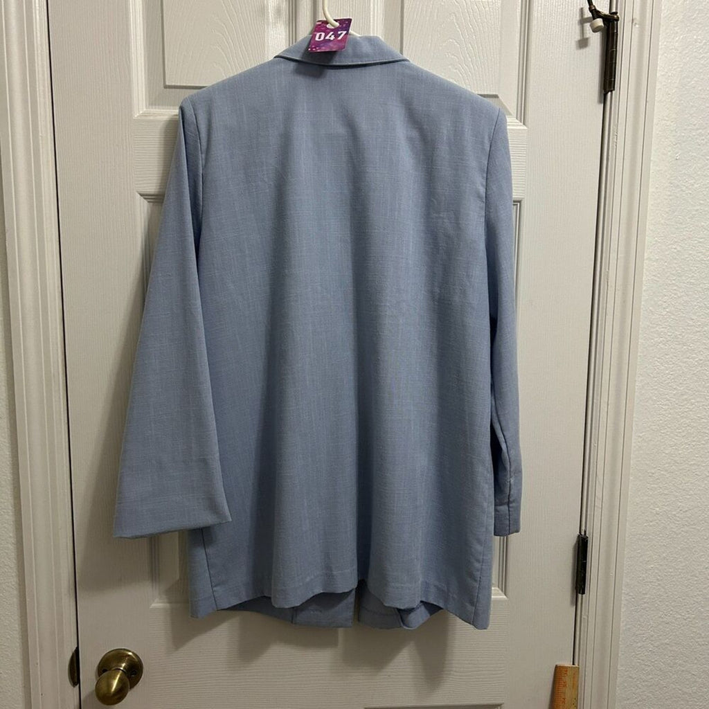 Sag Harbor Women's Size 14 Blue Suit Jacket Blazer Business Casual 2 Button #047