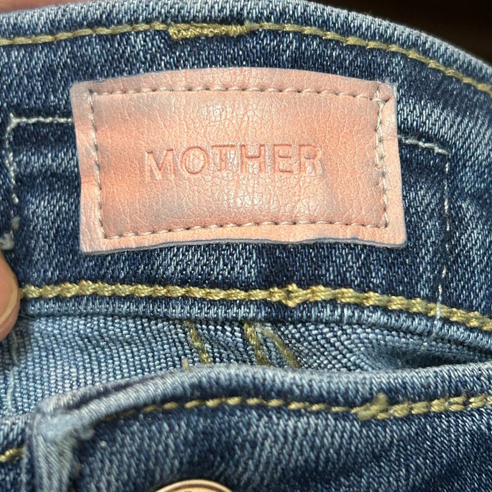 Mother Looker Ankle Fray Girl Crush Blue Jeans Size 27