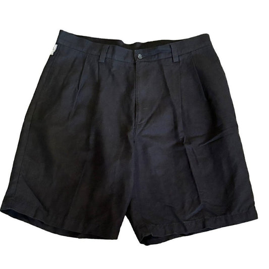DOCKERS RECODE Mens Linen Shorts Sz.36, Blk, See Measurements below #G1542