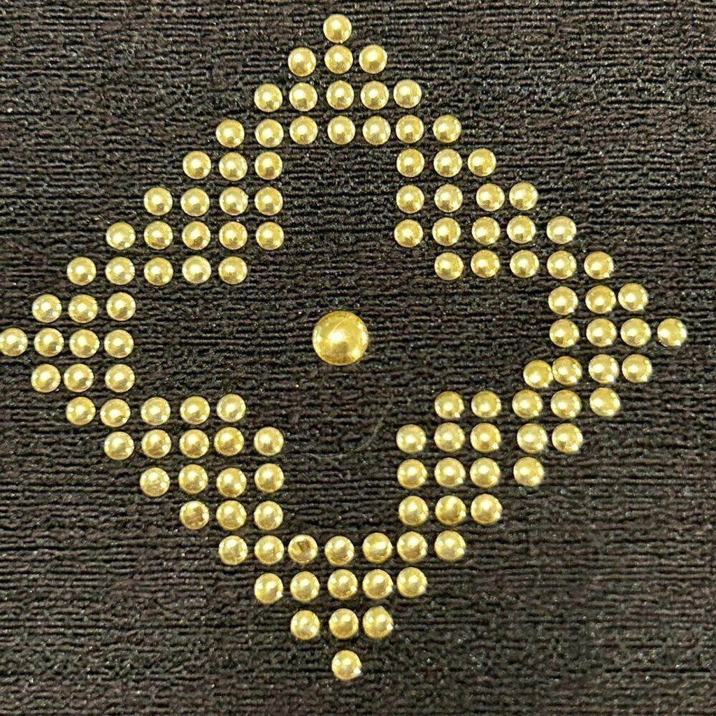 Virgo Women's Tunic Top Size 10, Black / Cream Gold Studs Rayon / Poly Blend #BH