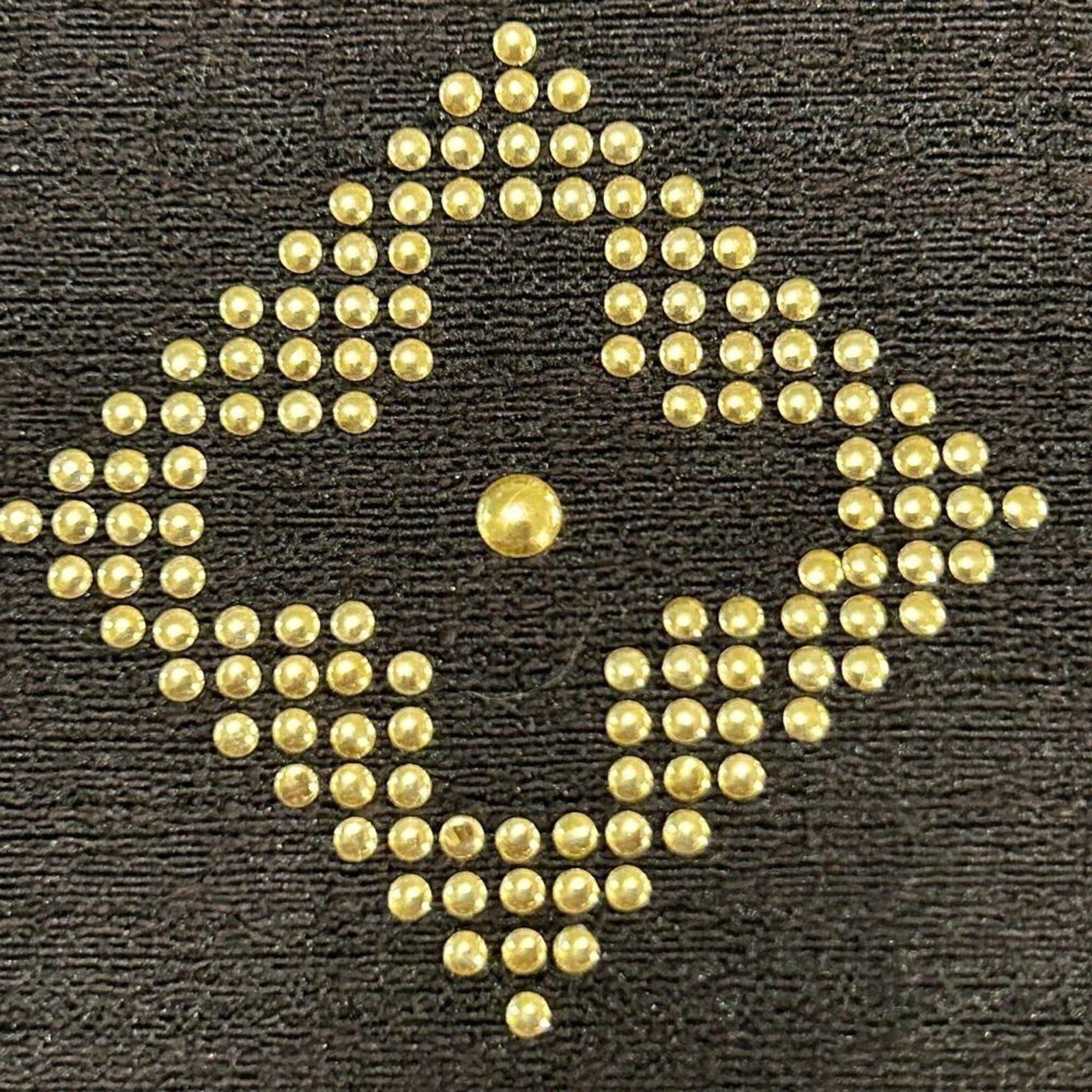 Virgo Women's Tunic Top Size 10, Black / Cream Gold Studs Rayon / Poly Blend #BH