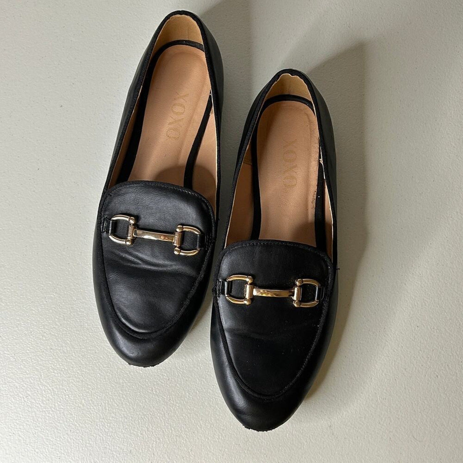 XOXO Women’s Casual Flats Loafers — Size 9 (US), Black #S-7