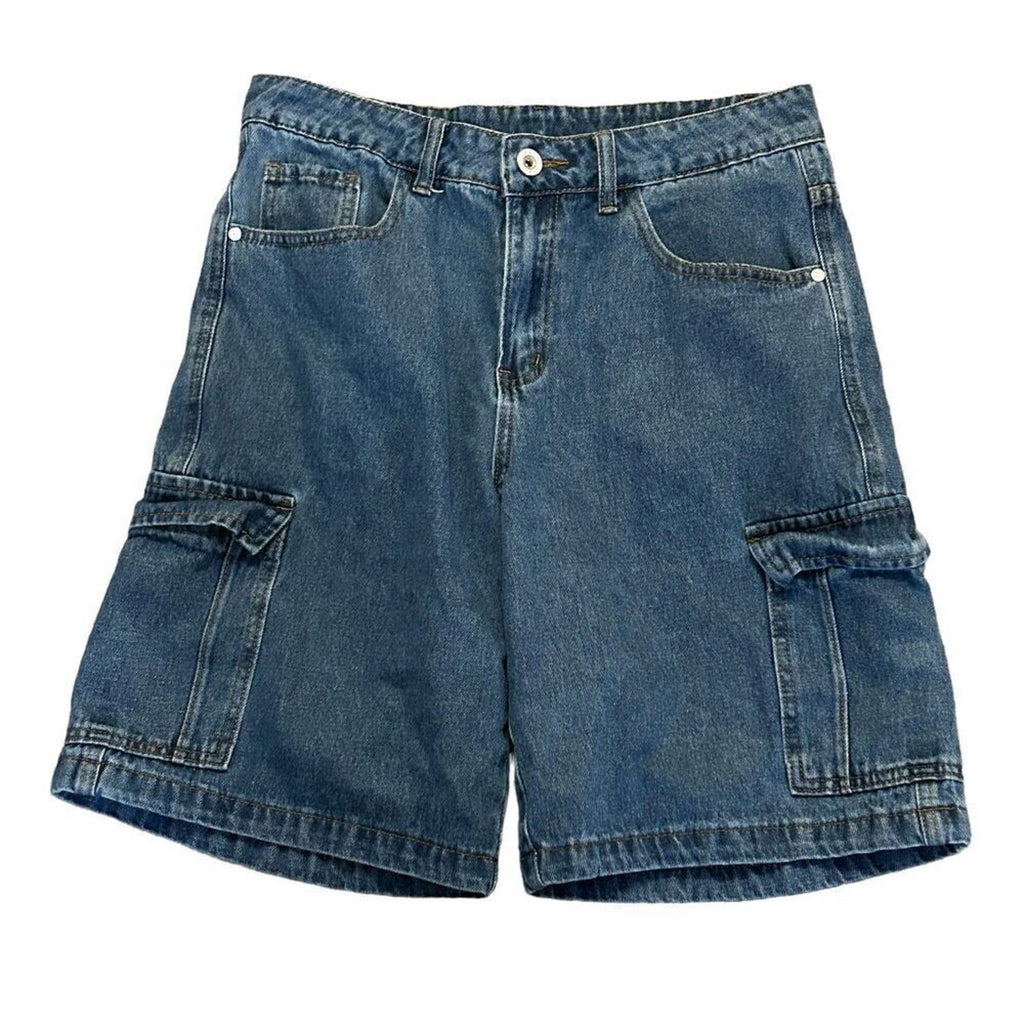 Jean Utility Shorts Size 36, 6 Pockets Unisex Relaxed Fit Legs Cargo