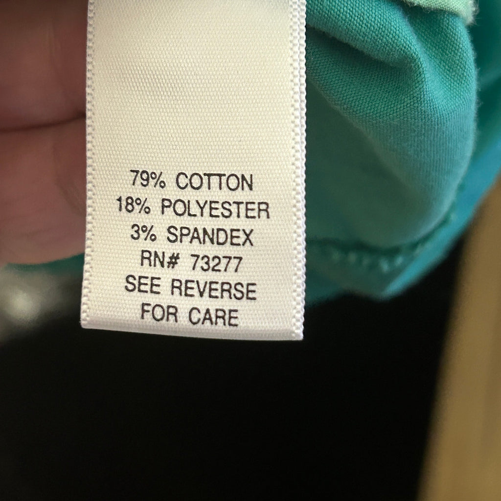 ELLE Womens Irish Green Crop Lite Weight, Jacket, Size XL 3/4, Sleeve