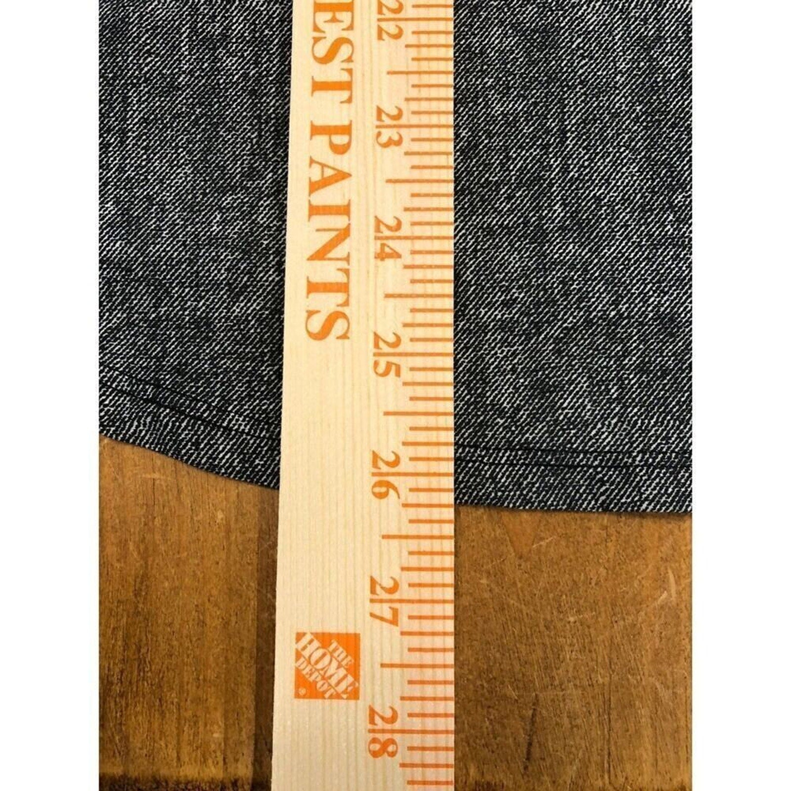 VENUS Gray Long Sleeve Top/Blouse Black Trim Draw String Front Closure Sz.(M)