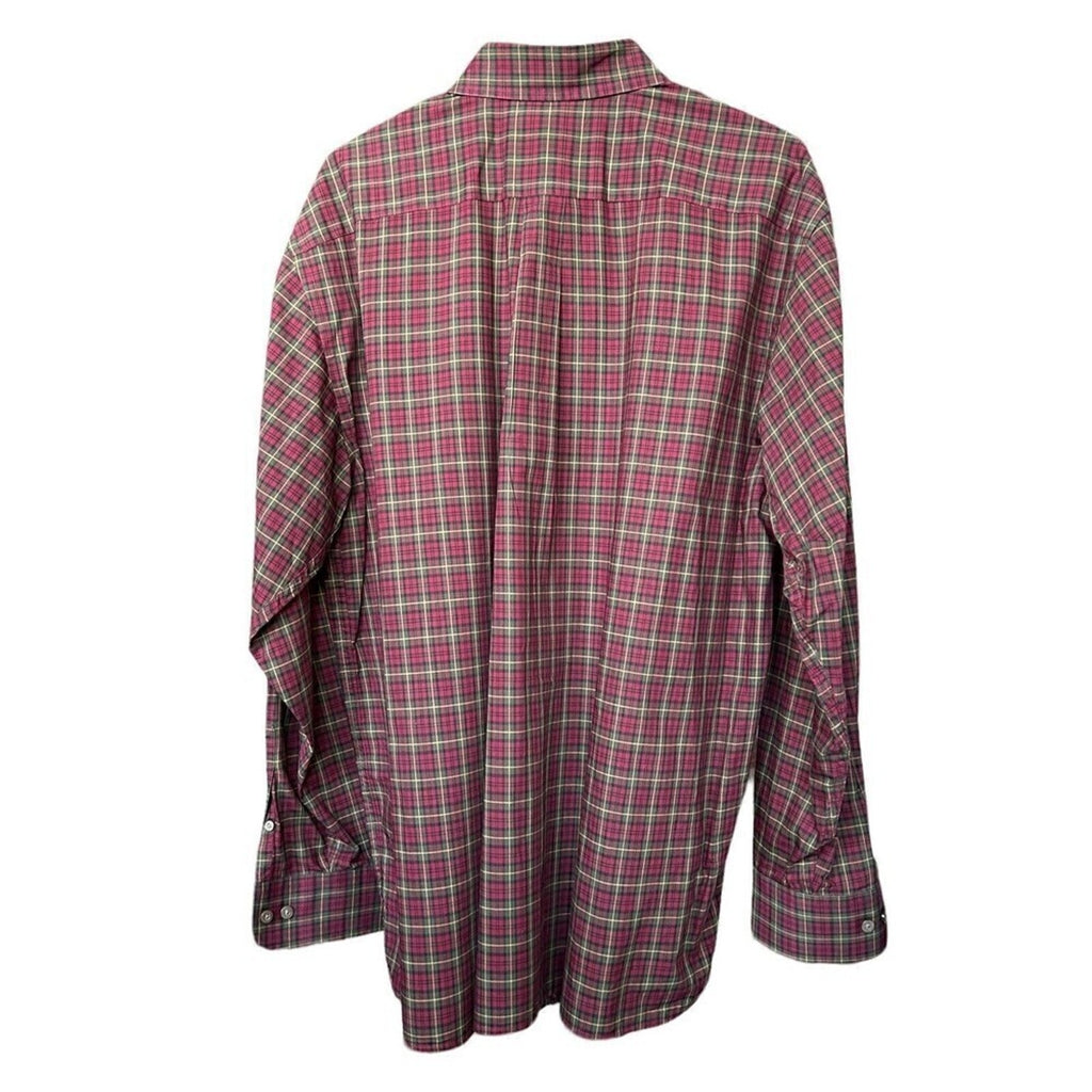 Daniel Cremieux Shirt Mens Size XL Long Sleeve Italian Fabric Plaid #F1238