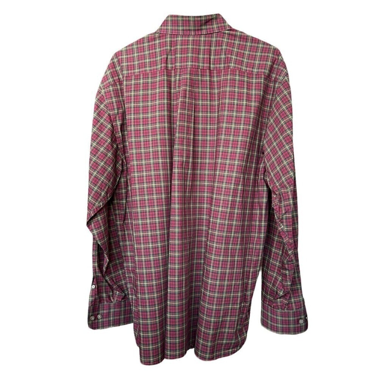 Daniel Cremieux Shirt Mens Size XL Long Sleeve Italian Fabric Plaid #F1238