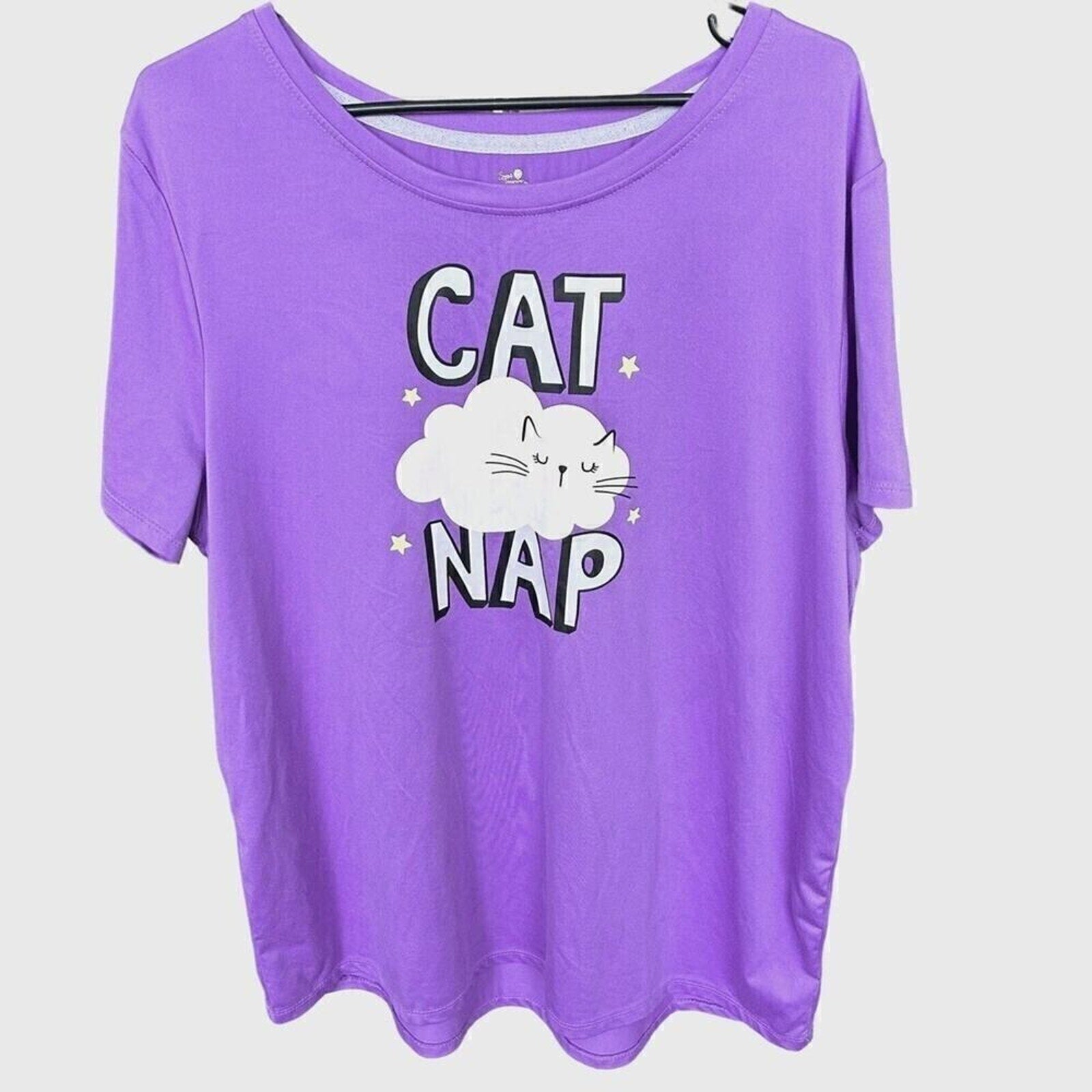Secret Treasures, Cat Nap, T-Shirt Purple Size L (12-14) # 1117