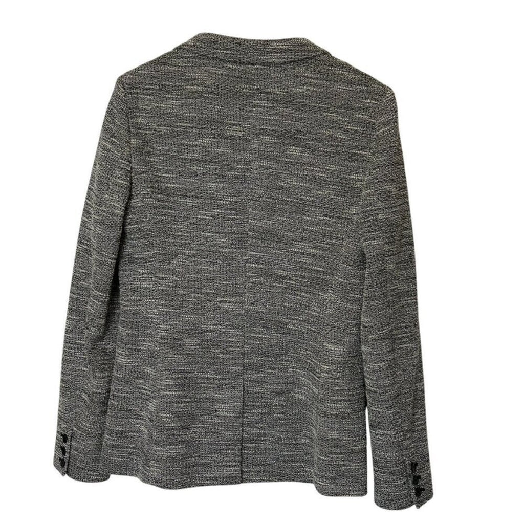 LOFT Brushed Knit Gray Warm Sweater Jacket, Size 8T, Single Button Front