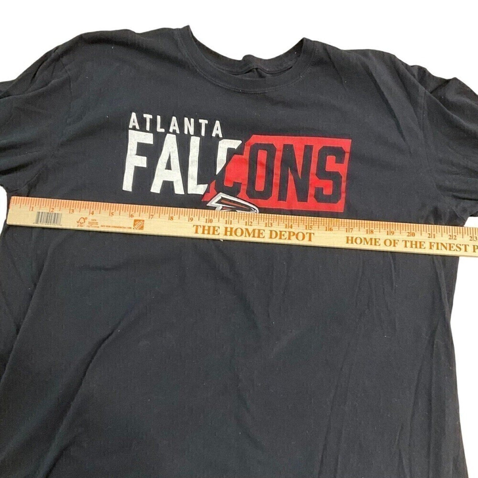 Atlanta Falcons Football Team Fan T-Shirt Black, Long Sleeve Siz. XL, See Photos