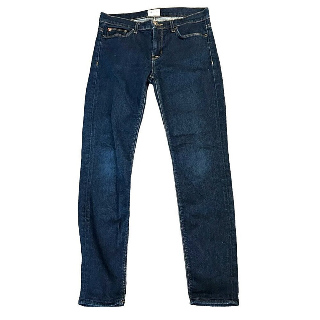 Hudson Women's Jeans Size 27 Mid-Rise Slim Legs Dark Wash Blue Stretch #J3-1566