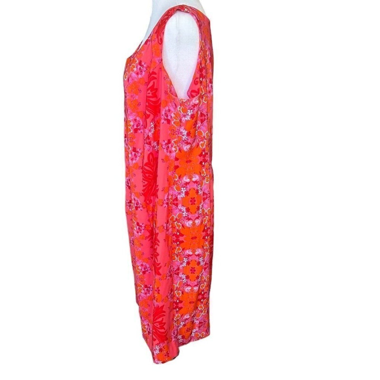 Danny and Nicole multicolor floral shift dress size 16W #H