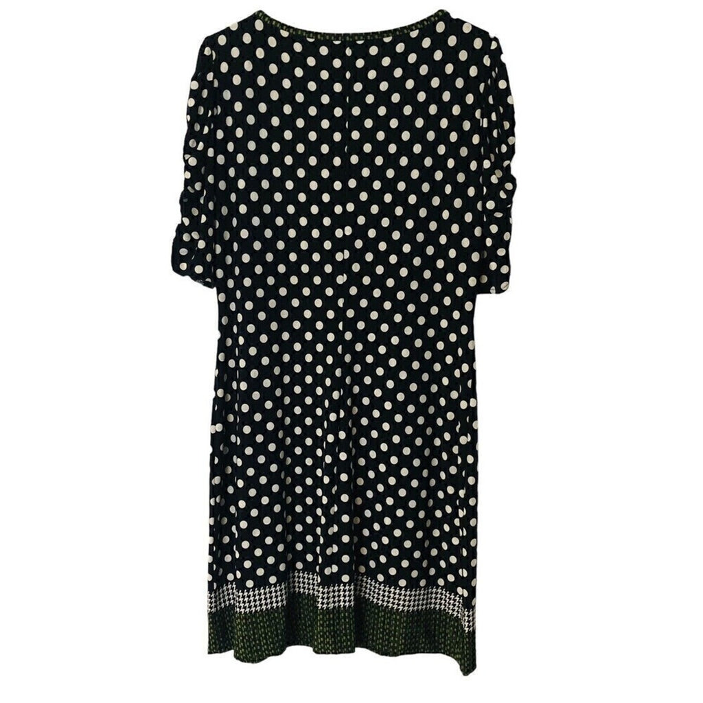 Donna Morgan women’s midi fit‑straight dress size 14 geo polka dot