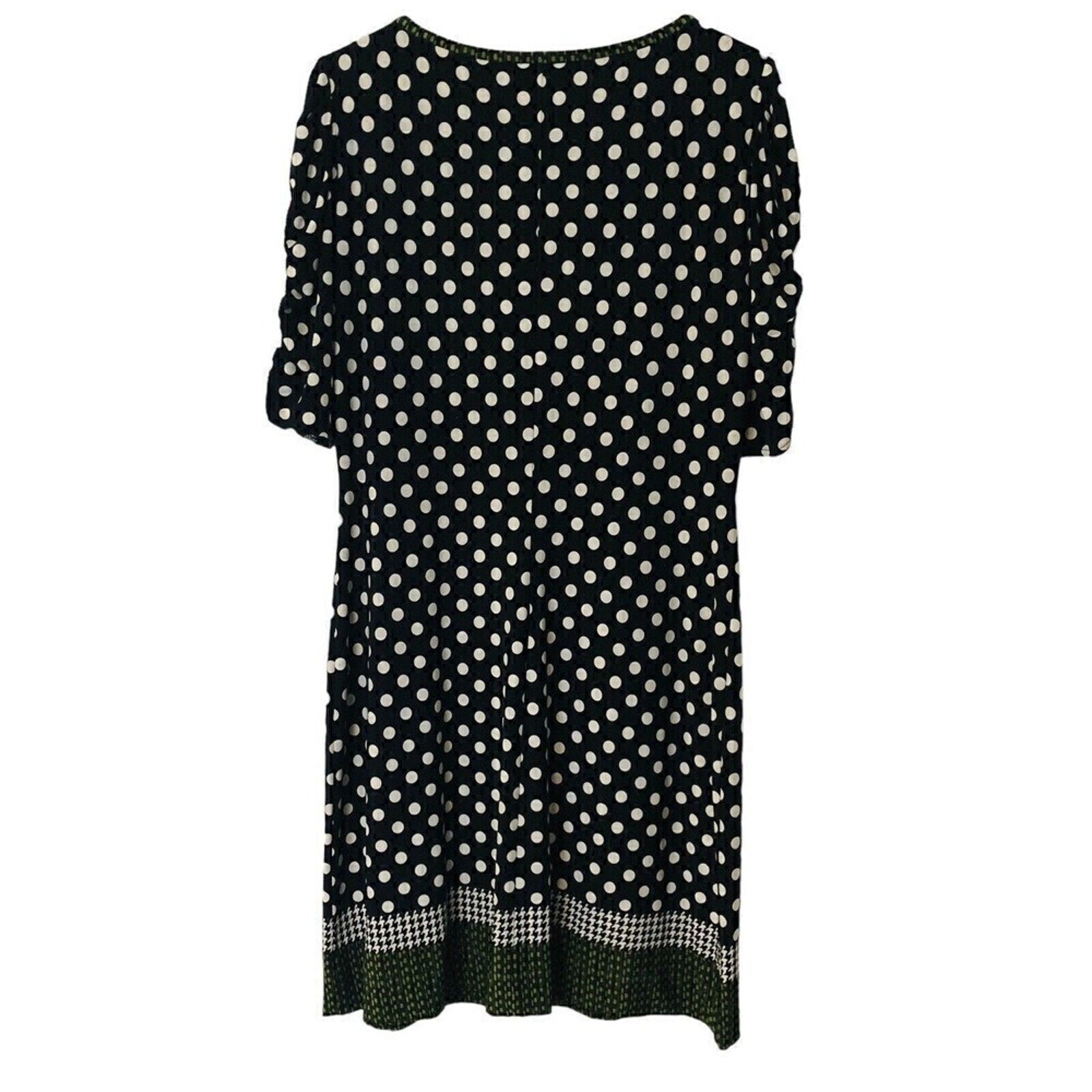 Donna Morgan women’s midi fit‑straight dress size 14 geo polka dot