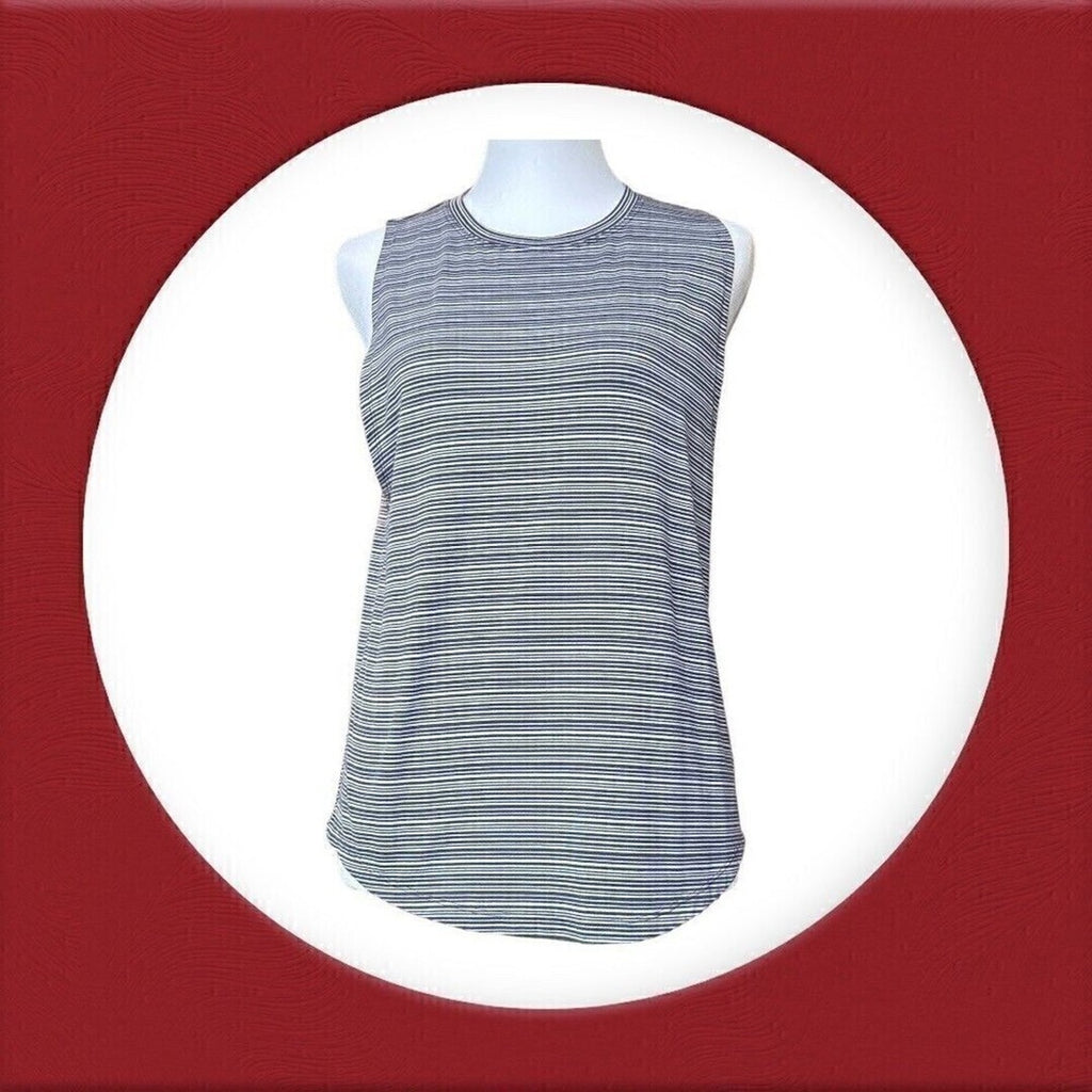 Athleta Women’s Cloudlight Tank Top S – Blue Gray Striped #A1211
