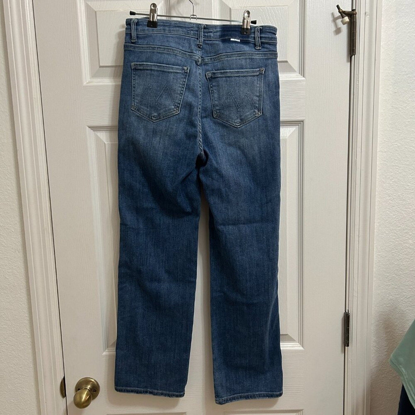 Mother Looker Ankle Fray Girl Crush Blue Jeans Size 27