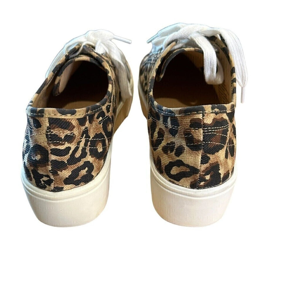 SO® Compelling Women's Platform Sneakers Leopard Sz.9M Memory Foam Insole #1191