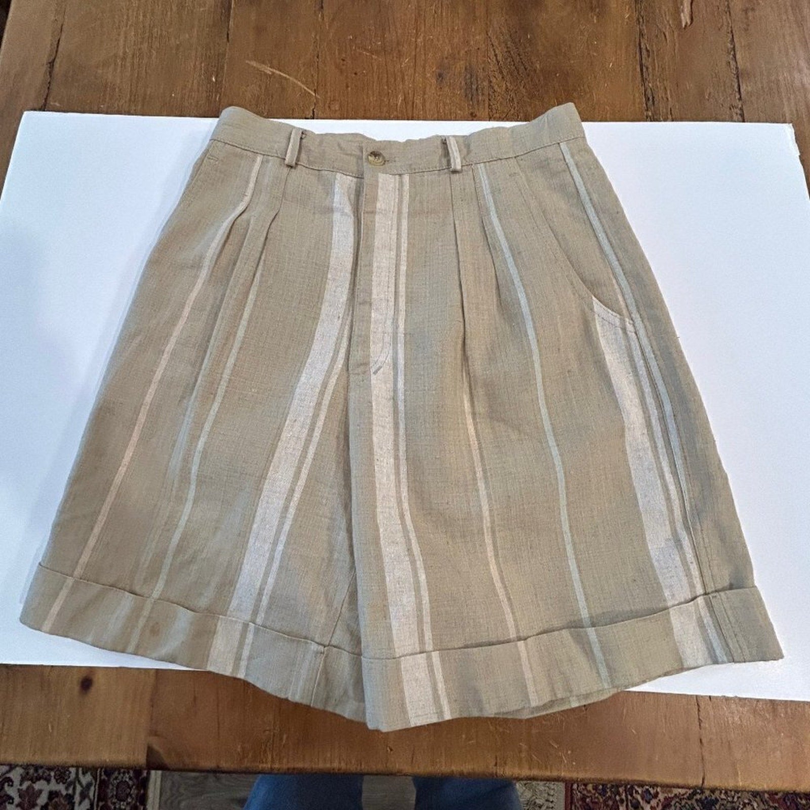 Cetro Republic Women's Shorts Vintage 1990's Size 9-10 Linen Blend #F1233