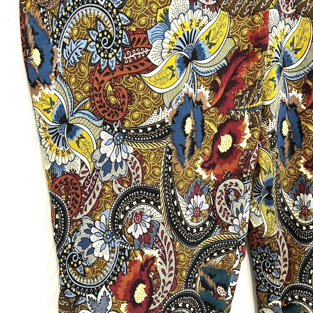 Jules & Leopold Women's Print Pants Size L Paisley Floral Made in Canada #M-1638