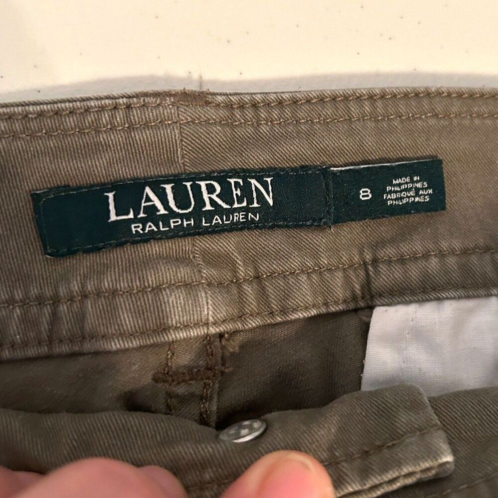 Lauren Ralph Lauren Women's Khaki Pants - Size 8 (31.5" x 27")