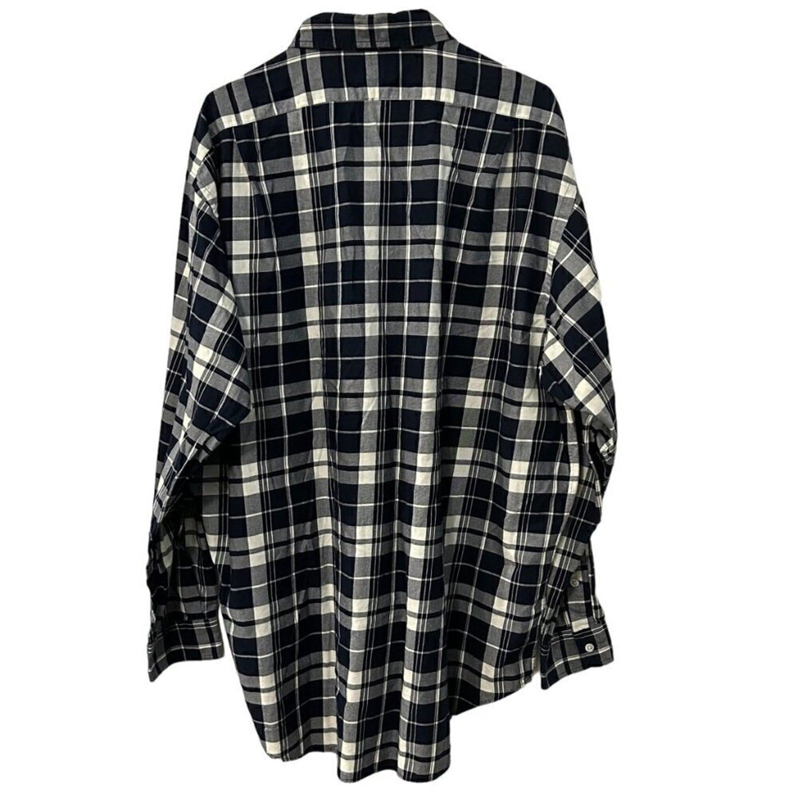 POLO Ralph Lauren Vintage Mens Sz. XL Plaid Shirt Long Sleeve 100% Cotton #M1387