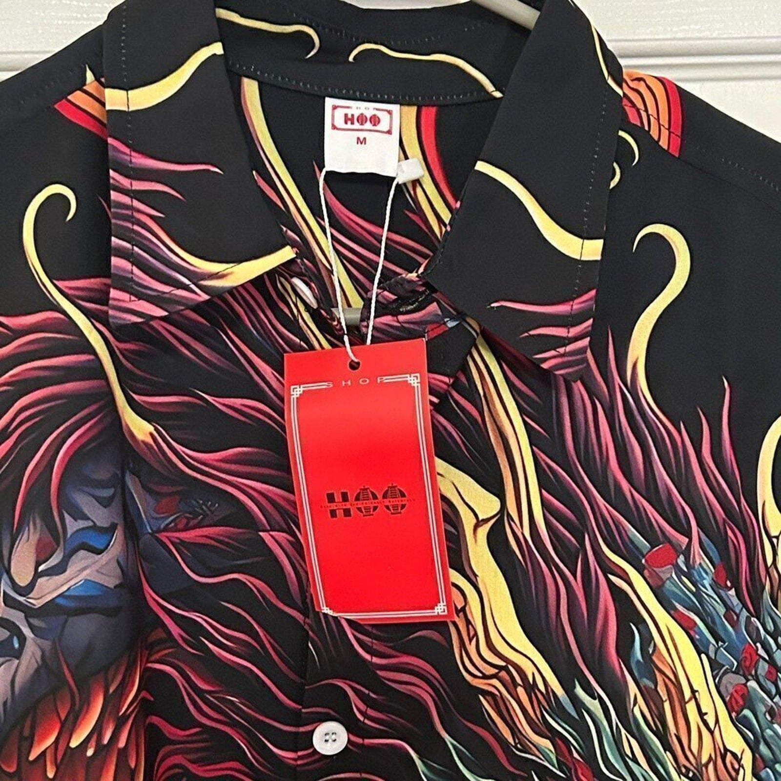 Alohadaddy Men’s Chinoiserie Dragon Shirt Size M – New with Tags #H-15