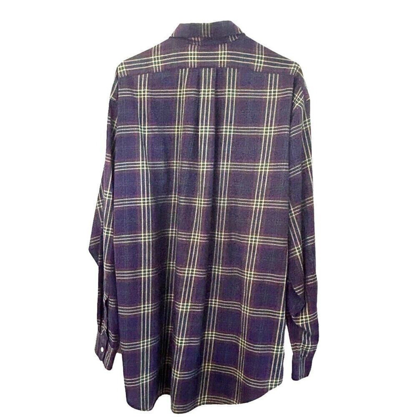Ralph Lauren Men's Shirt Long Sleeve Purple Plaid Button Down Size Large #K1359