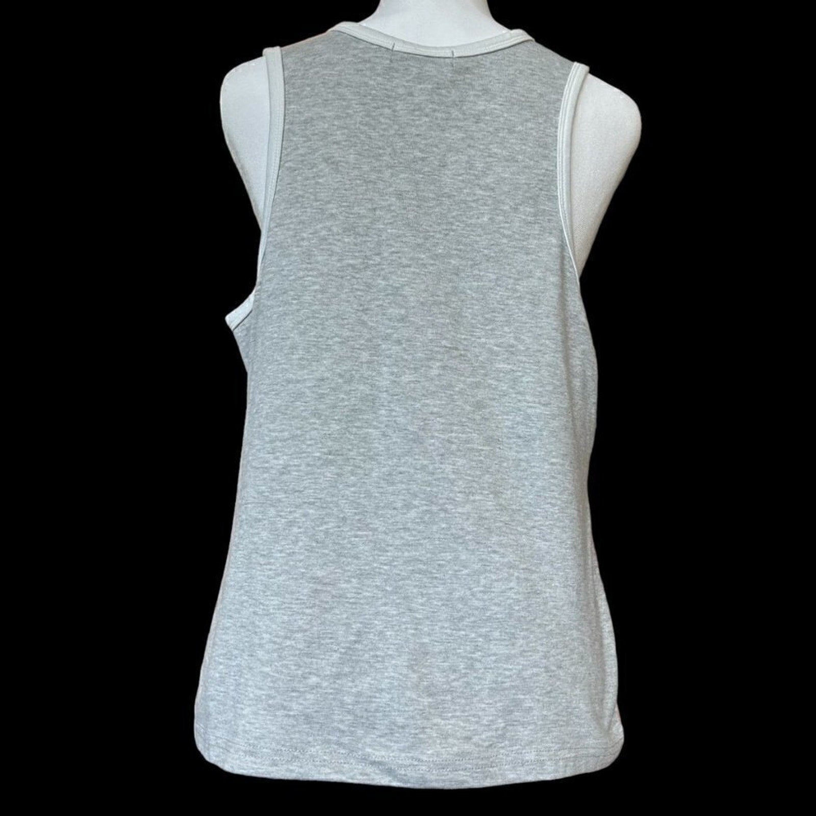 G W Sport Women's Tank Top Size L, Cotton, Polyester Spandex, Gray, Pink, #A1193