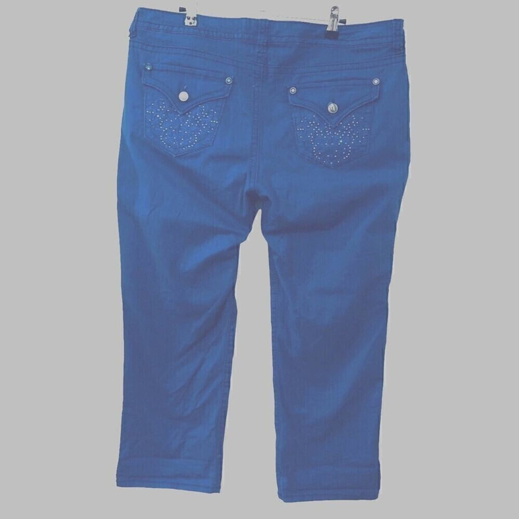 Nine West Women's BLUE Jeans 16 / 33  Blue H-Rise Decor B/Pockets. Inv. (9) 1067