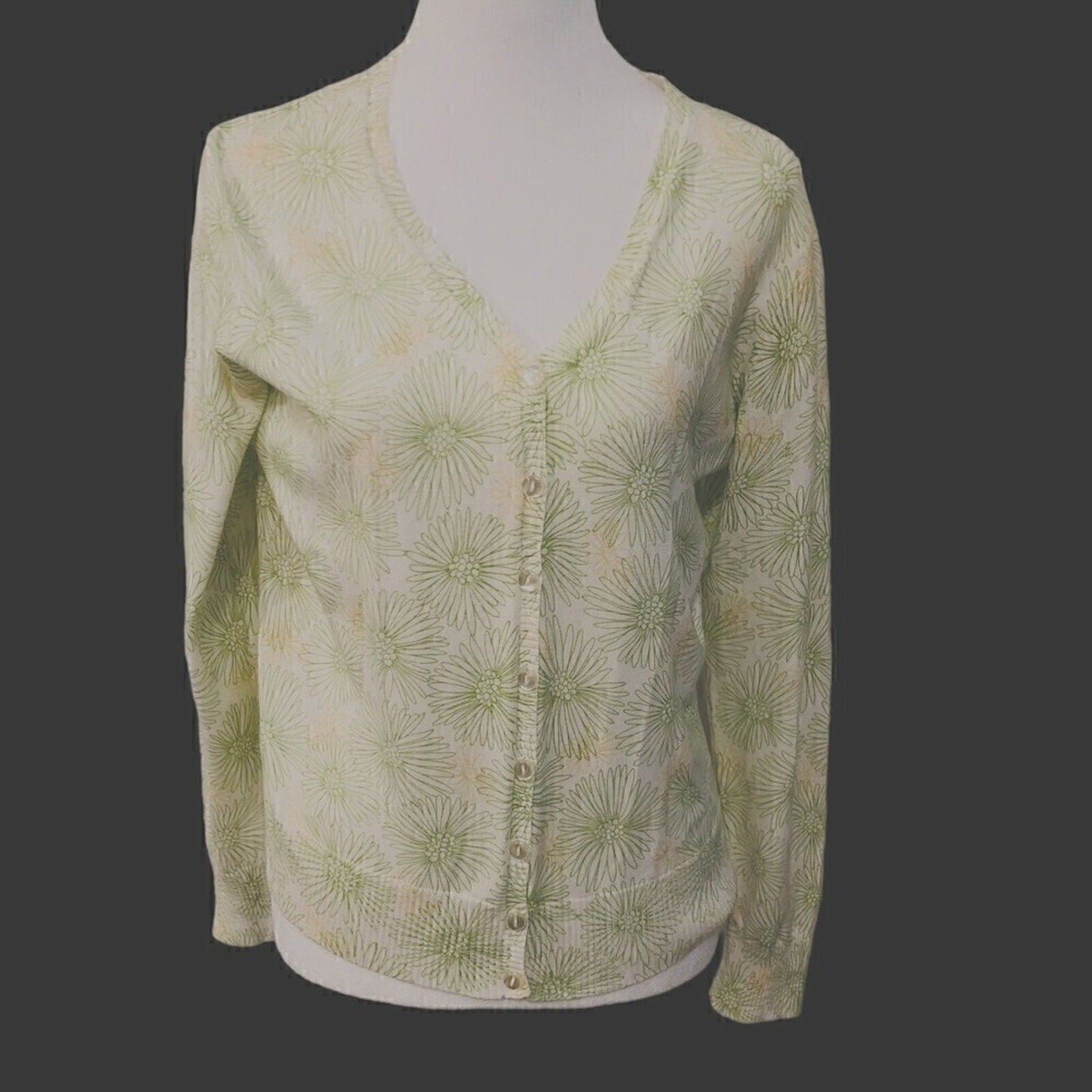 Eddie Bauer Women Cardigan Sweater, Size Large  - Spring, Summer, Fall #1076