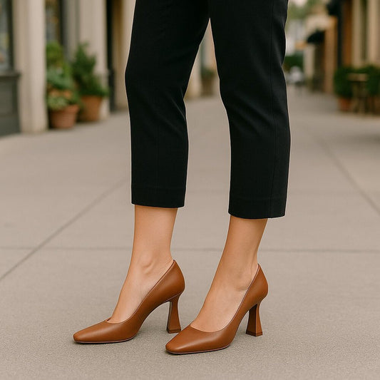 M. Gemi Marlena Heels Brown 36.5 US Size 6 Pumps Career Cocktail Evening #S3
