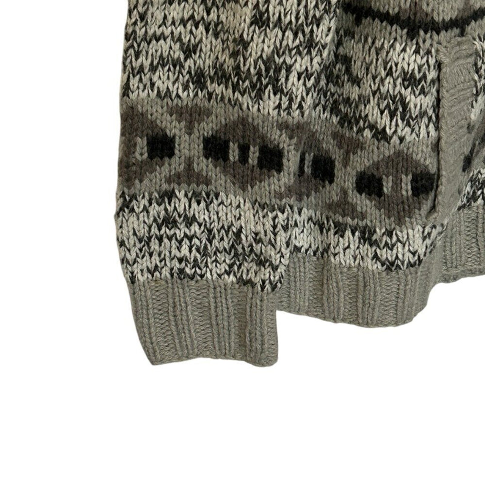 Eddie Bauer Women's Wool/ Alpaca Zip Up Faire Isle Cardigan Sweater Size XL