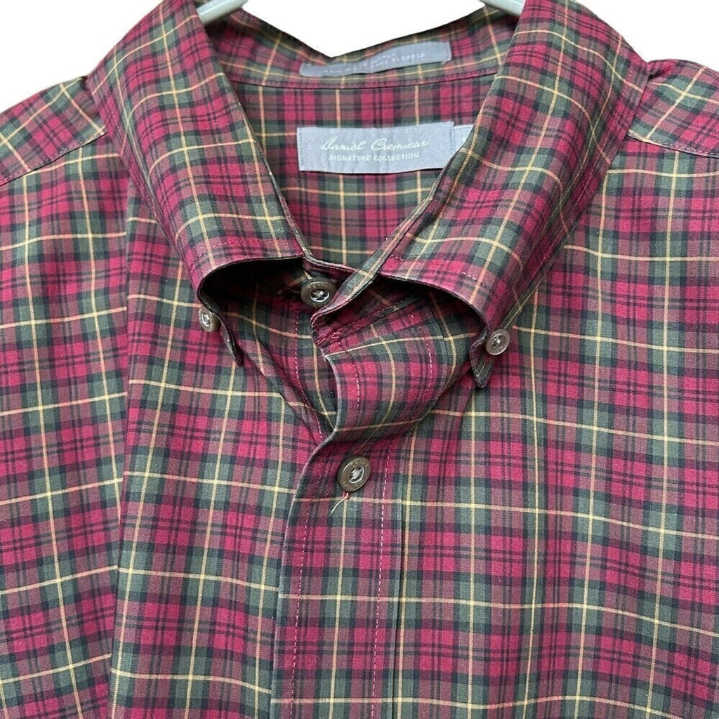 Daniel Cremieux Shirt Mens Size XL Long Sleeve Italian Fabric Plaid #F1238