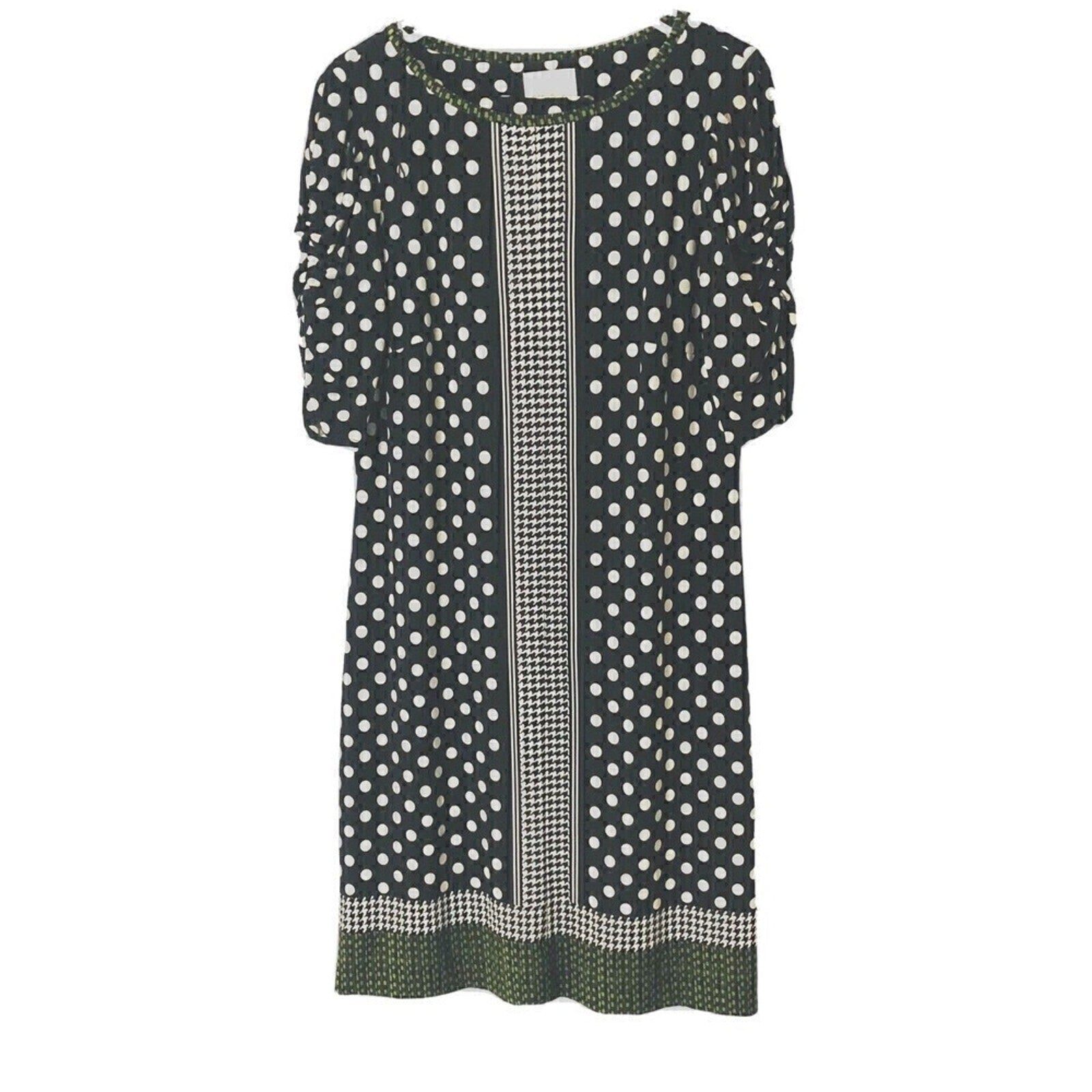 Donna Morgan women’s midi fit‑straight dress size 14 geo polka dot