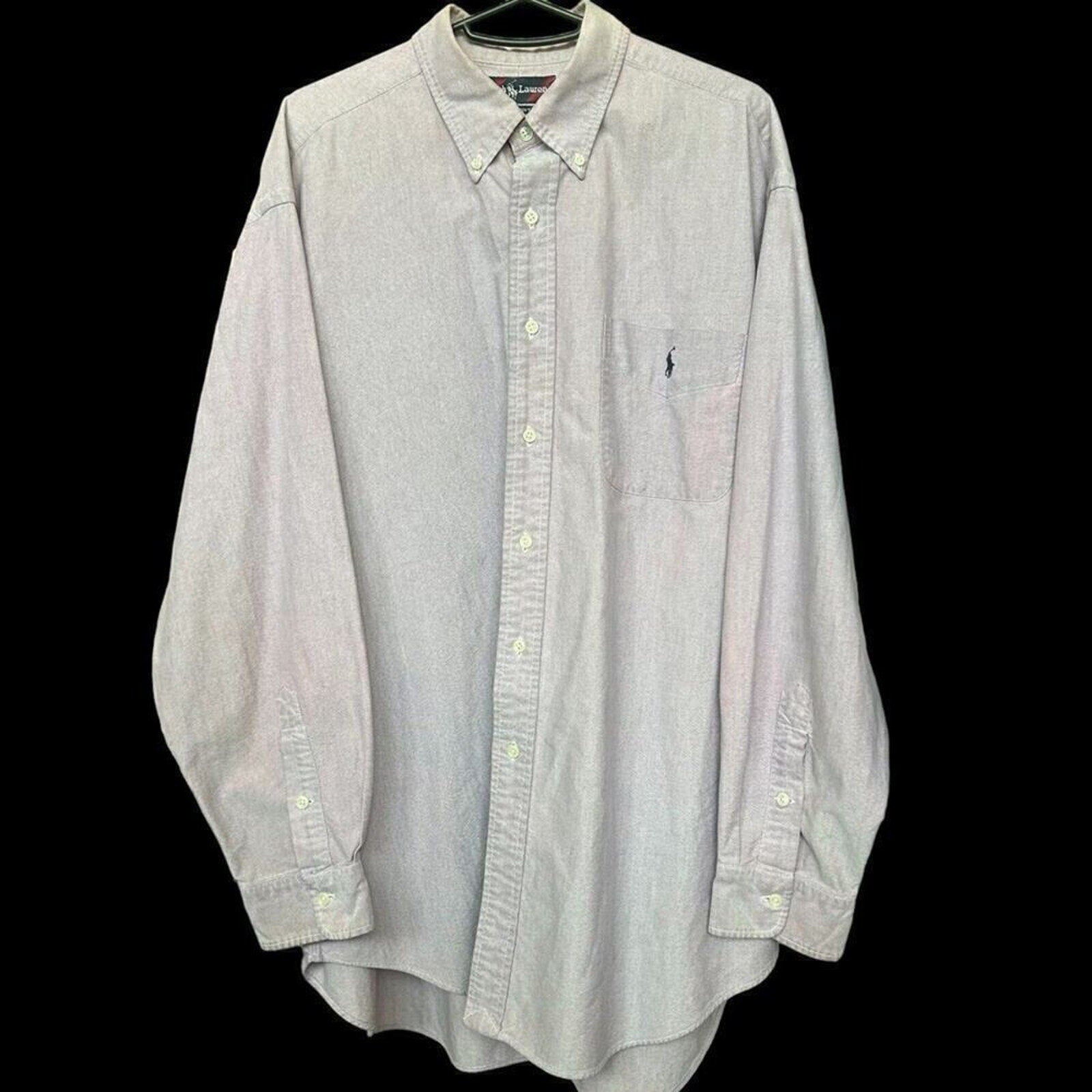 Ralph Lauren Men's Big Shirt Edition Shirt Pink Button Down Sz. L #F1235