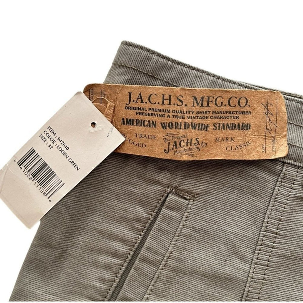 JACHS Men's Cargo Shorts Size 32 Lodin Green Baggy Cargo Pockets #P1532