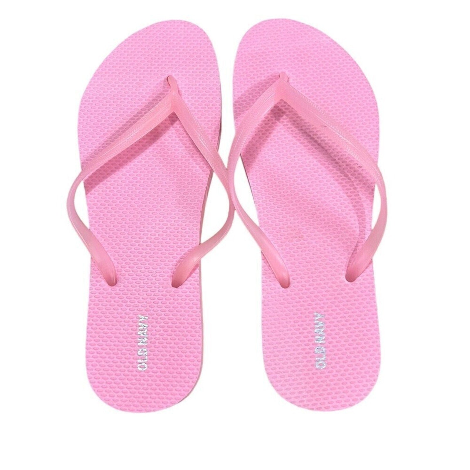 Old Navy Women's Pink Flip Flops Sandals Barbiecore Size Large - Brand NEW