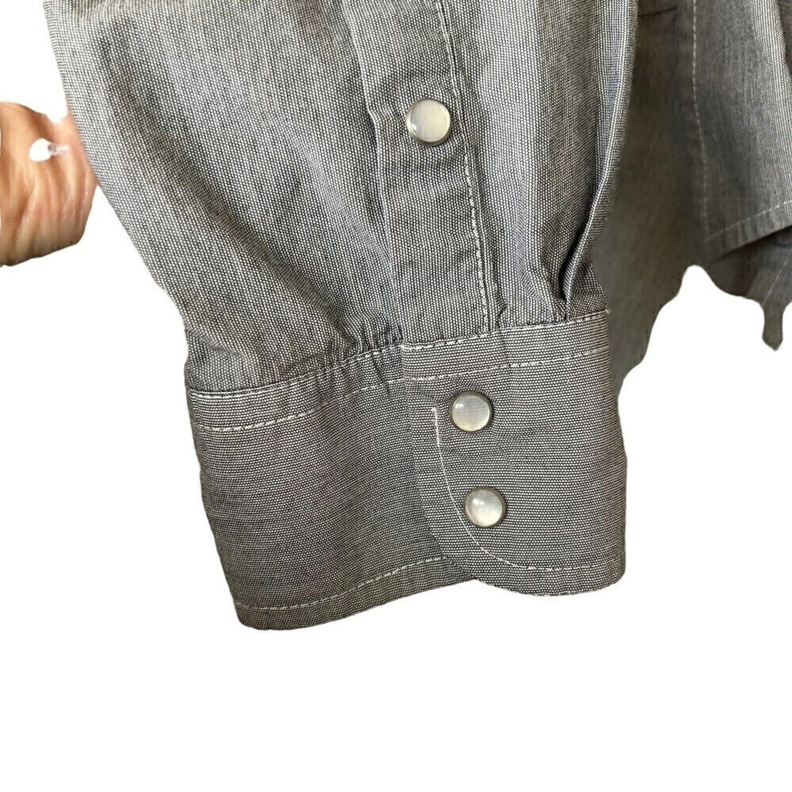 Kenneth Cole Pearl Snap Mens Western Button Up Shirt Size (M) Med. #G1251