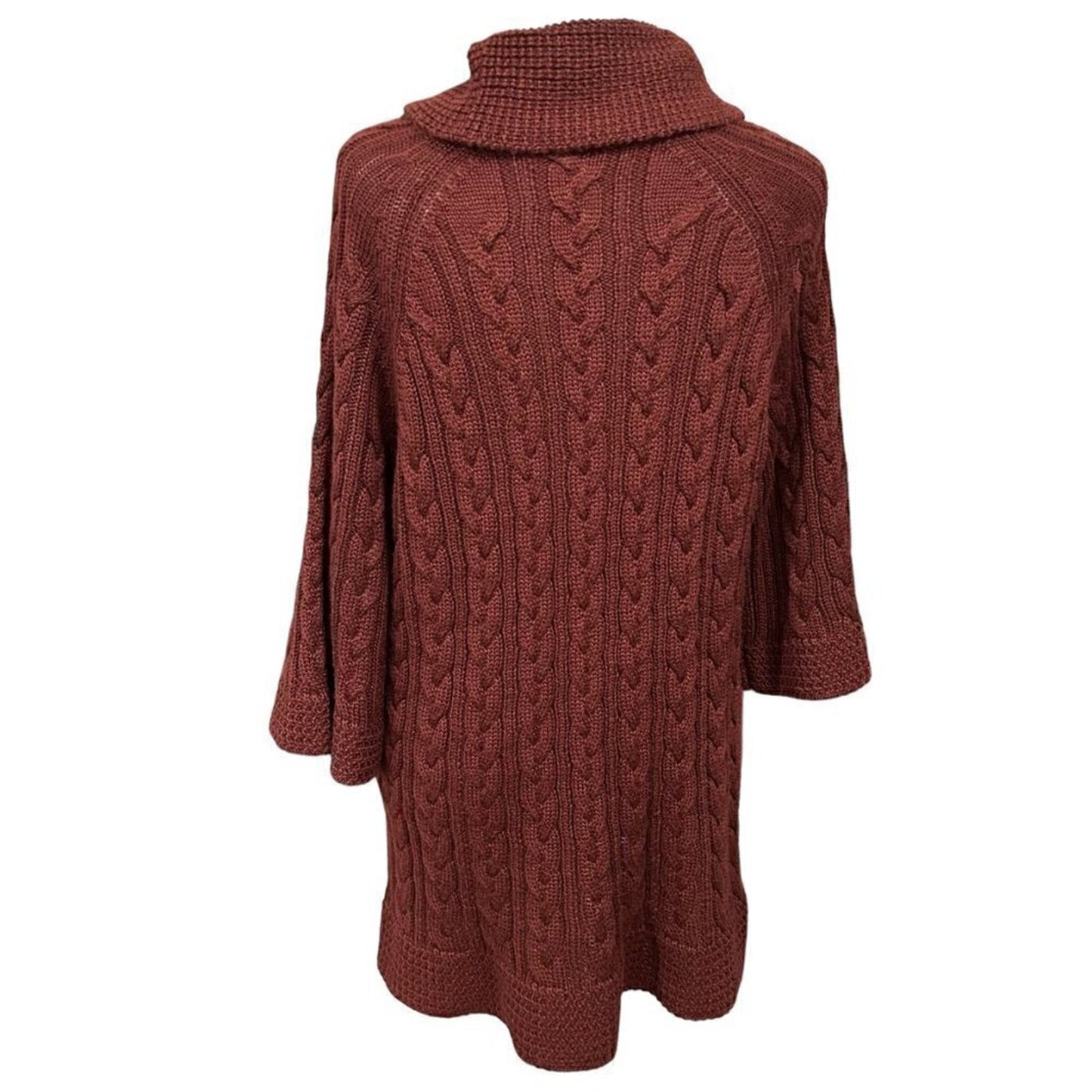 Coldwater Creek Womens Sweater Cable Stitch Vintage Fisherman Size XL /18 #L1374