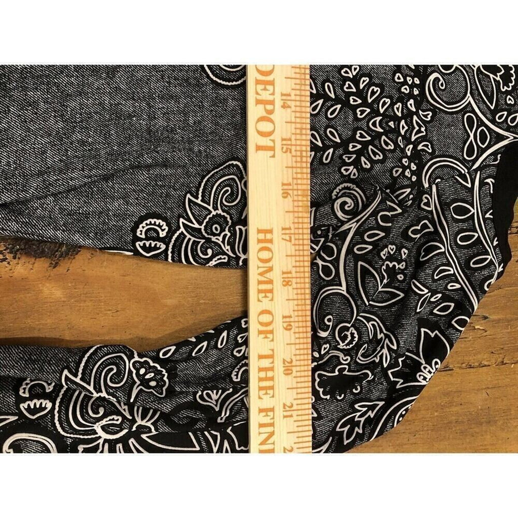 VENUS Gray Long Sleeve Top/Blouse Black Trim Draw String Front Closure Sz.(M)