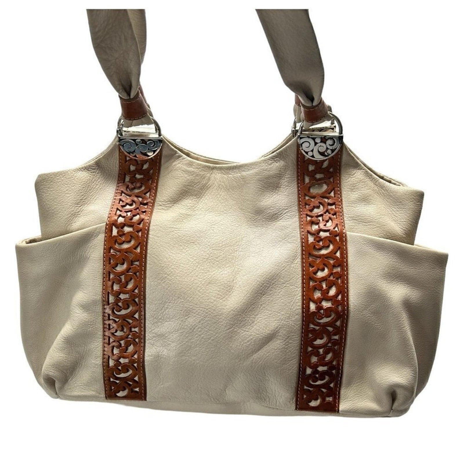 Brighton - Bag Tote - Heritage Collection Callie Taxco Mexican Silver Leather