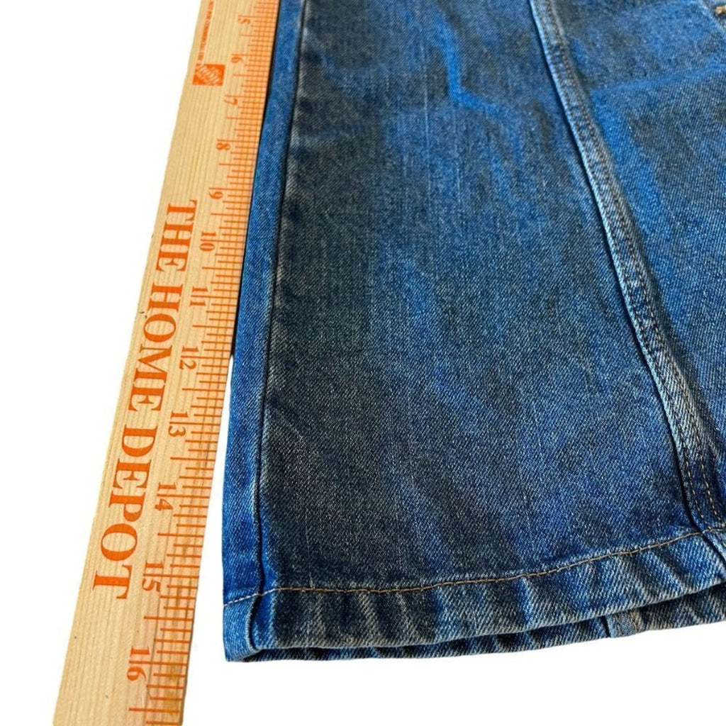 Divided Denim Mini Skirt Full Button Up Size 2 Blue 100% Cotton #12