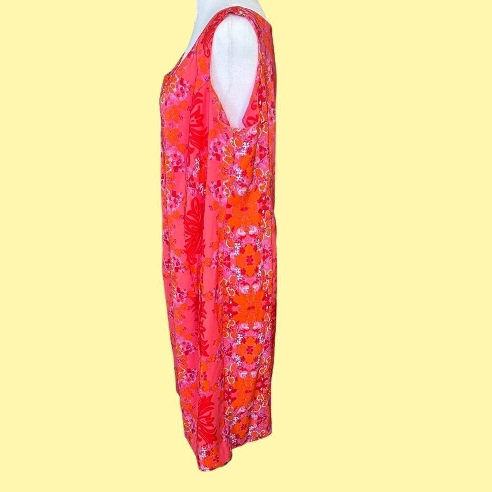 Danny and Nicole multicolor floral shift dress size 16W #H