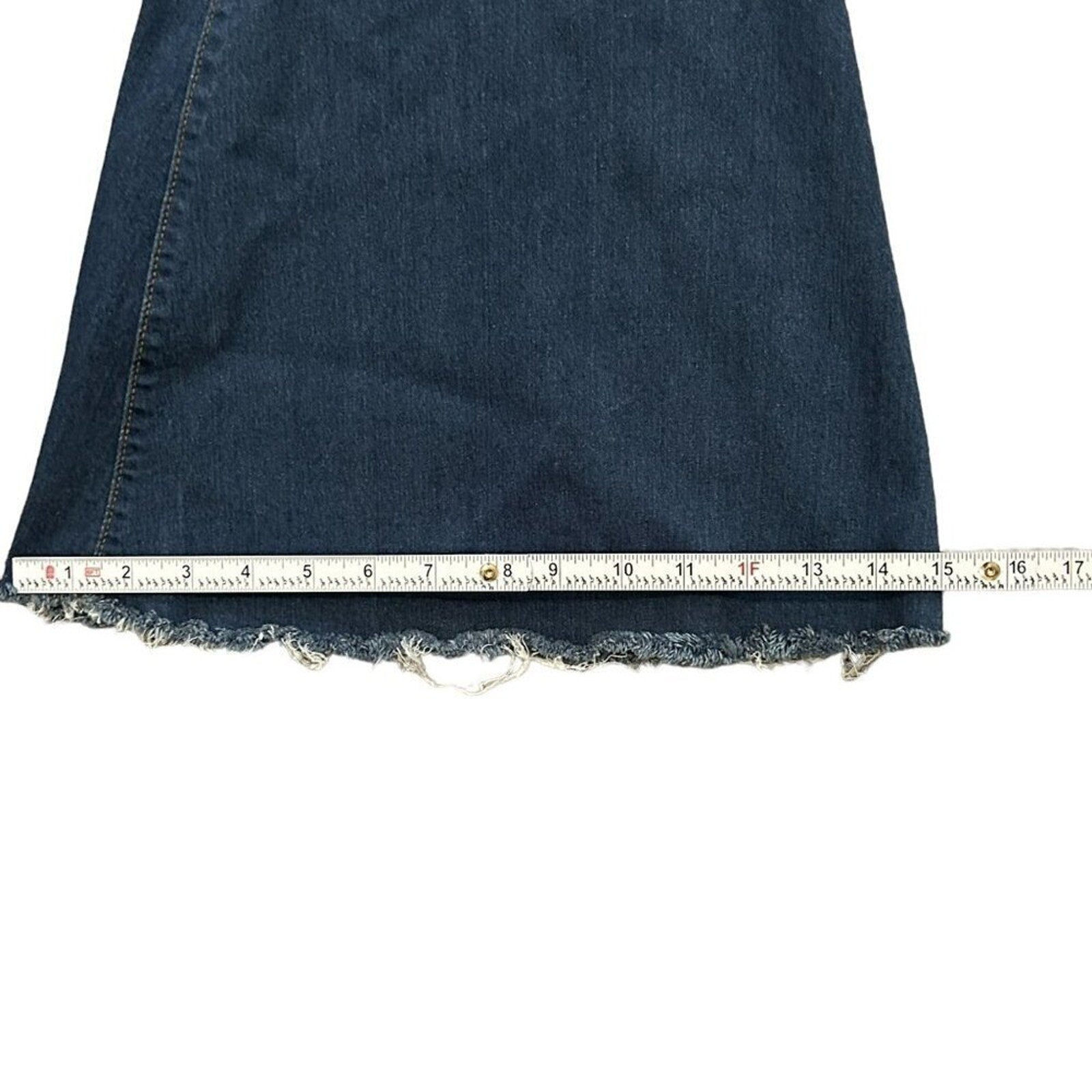 Dior Carter Women's Bell 15" Bottom Flare Distressed Jeans, Size 25 #J4-1581