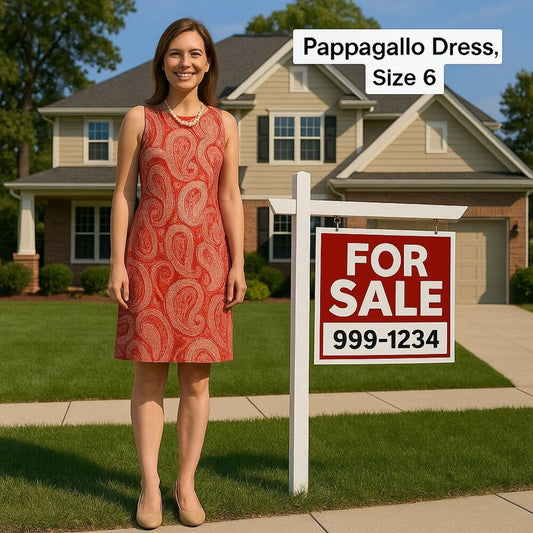 Pappagallo Women's Sheath Dress Size 6, Pink Paisley Lined, Zip, Neck Decor #HB