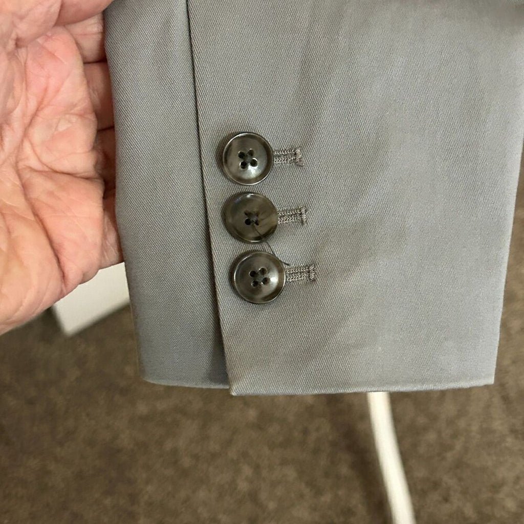 Eddie Bauer Women's Size 2 Dove Grey Two Button Cotton Jacket Blazer